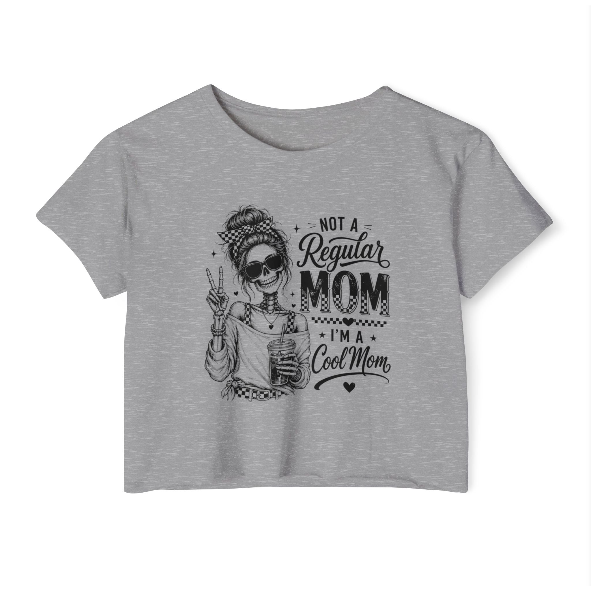 Funny cool mom crop top product mockup for moms with attitude and personality.