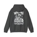 Graphic Back Print Skeleton With Middle Finger, Funny Dad Sweater, Warm And Cozy Pullover For Men