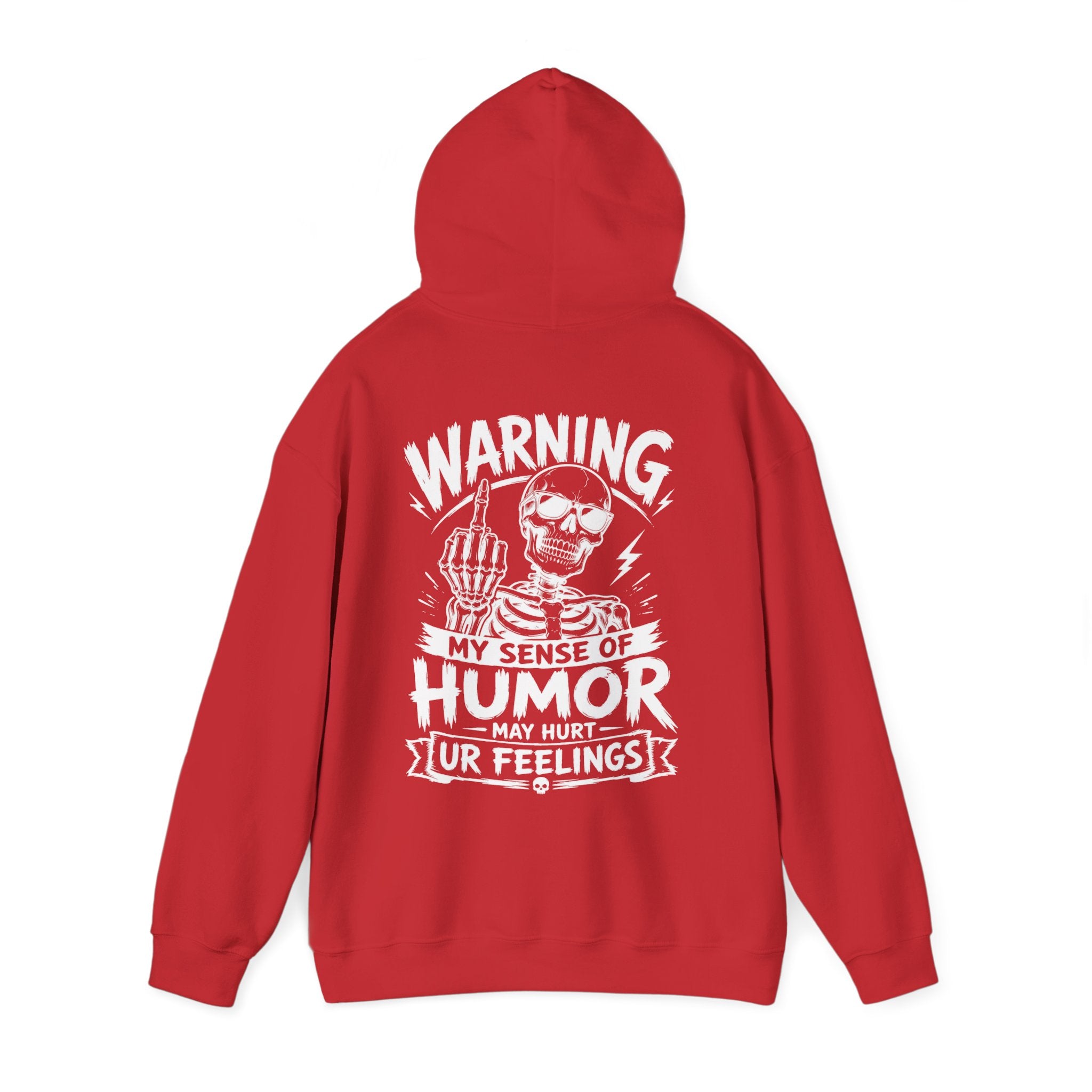 Graphic Back Print Skeleton With Middle Finger, Funny Dad Sweater, Warm And Cozy Pullover For Men