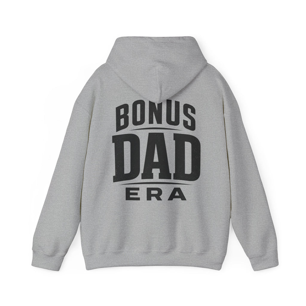 Bonus Dad Era hoodie mockup for meaningful blended family dad gifts.