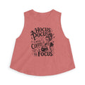 Witchy coffee mom crop tank product mockup for spooky season and Halloween gifts.