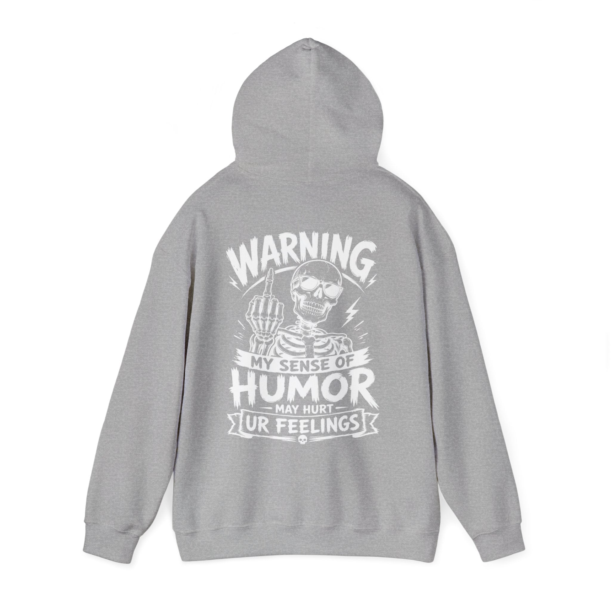 Graphic Back Print Skeleton With Middle Finger, Funny Dad Sweater, Warm And Cozy Pullover For Men