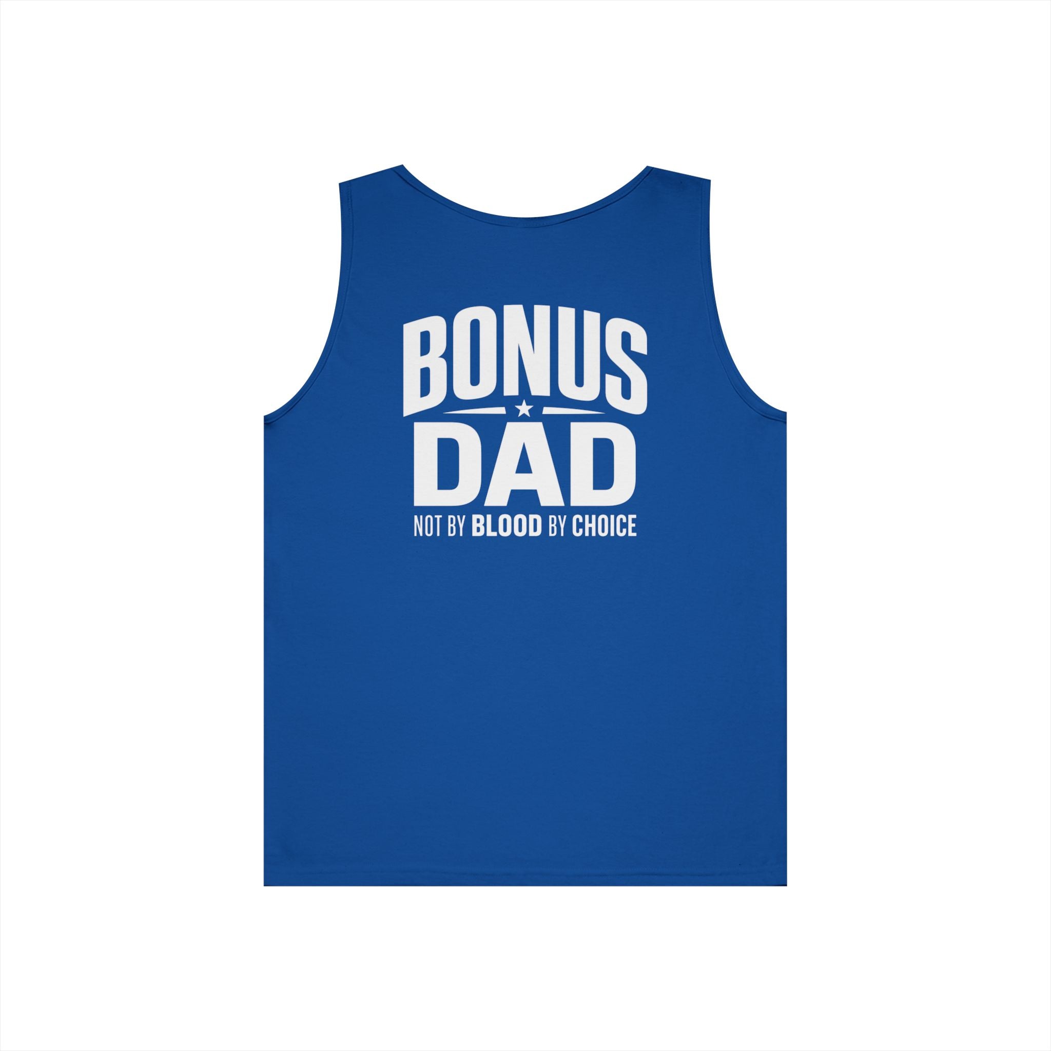 Men’s Bonus Dad Graphic Tank Top | Not By Blood By Choice | Perfect Gift For Father's Day