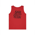 Blue Collar Built tank top product image for hardworking dads, tradesmen, builders, and mechanics.