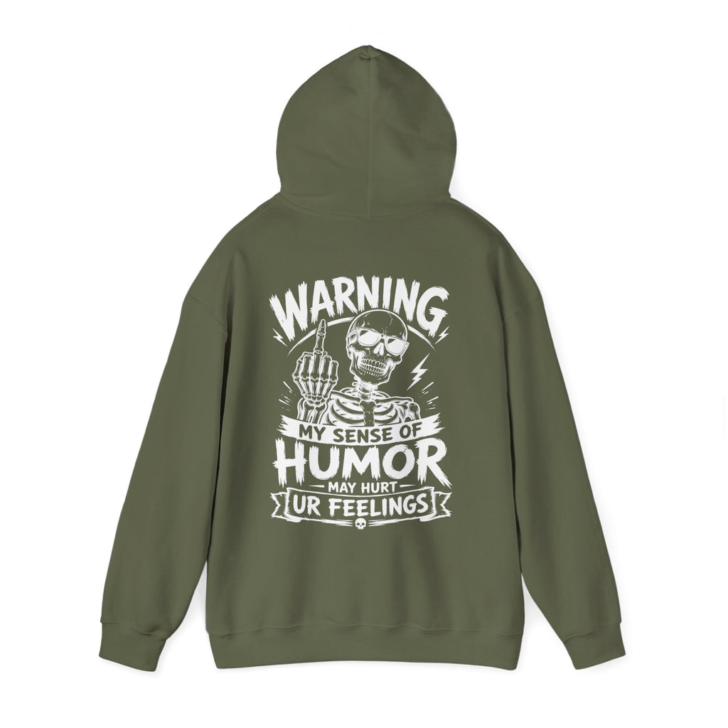 Graphic Back Print Skeleton With Middle Finger, Funny Dad Sweater, Warm And Cozy Pullover For Men