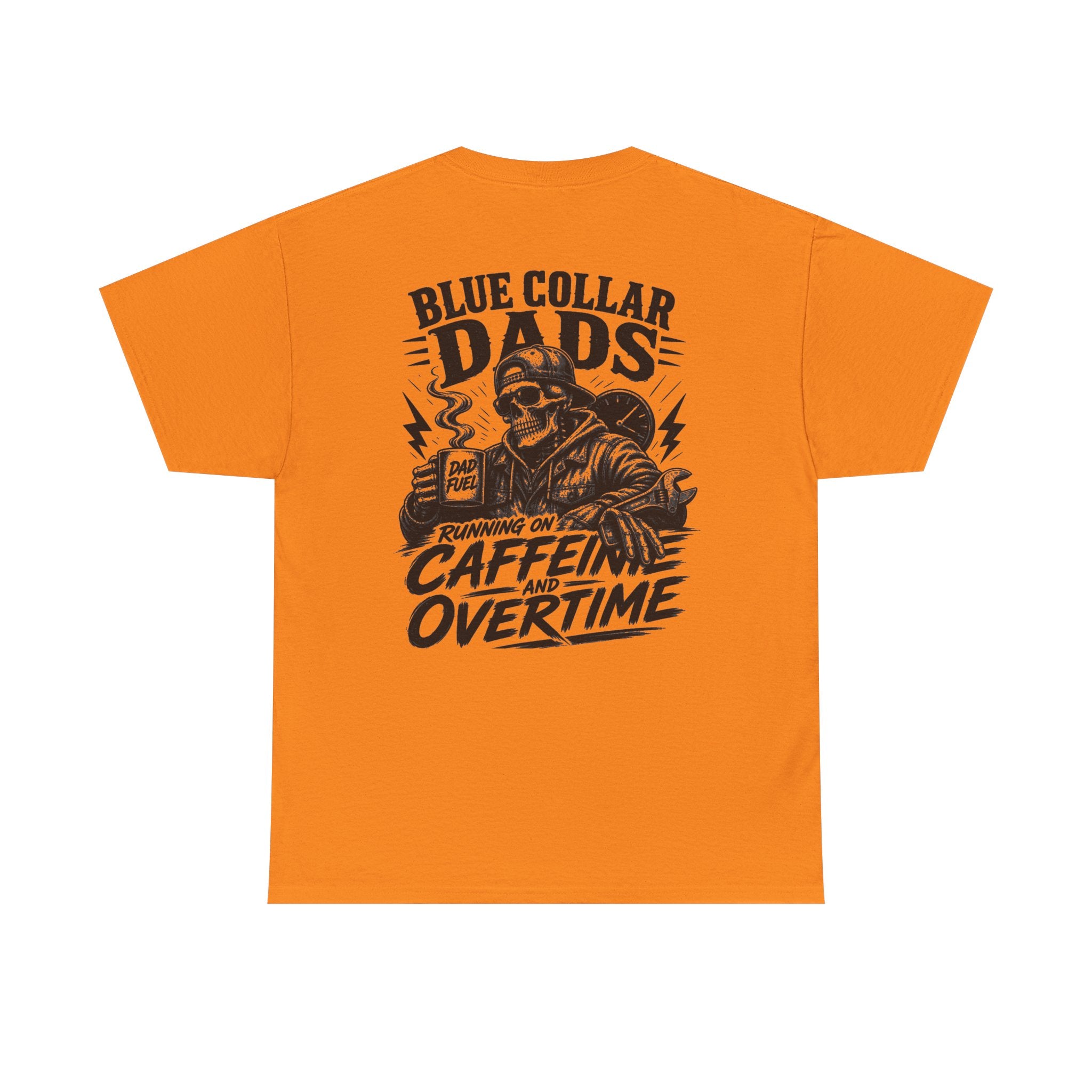 Blue Collar Dad Tee | Running on Caffeine & Overtime | Work Shirt Gift