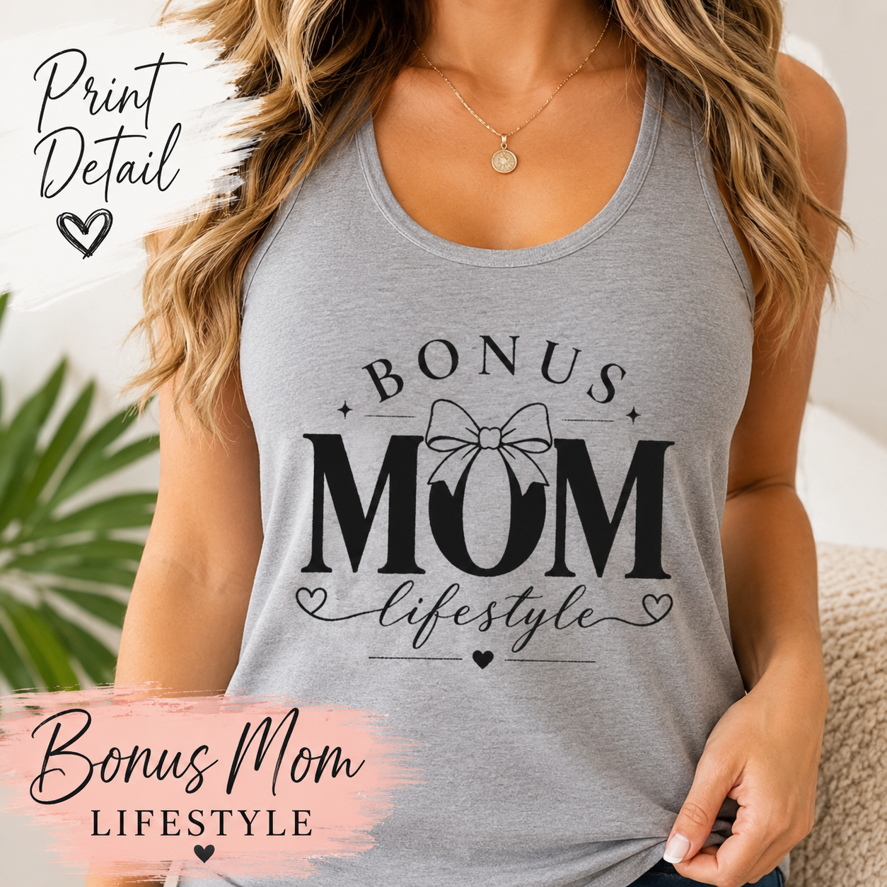 Blended family gift tank top product image for bonus moms and stepmoms.