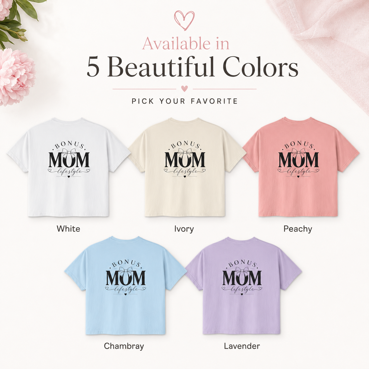 PresentParent Bonus Mom boxy tee product image for stepmom appreciation gifts.
