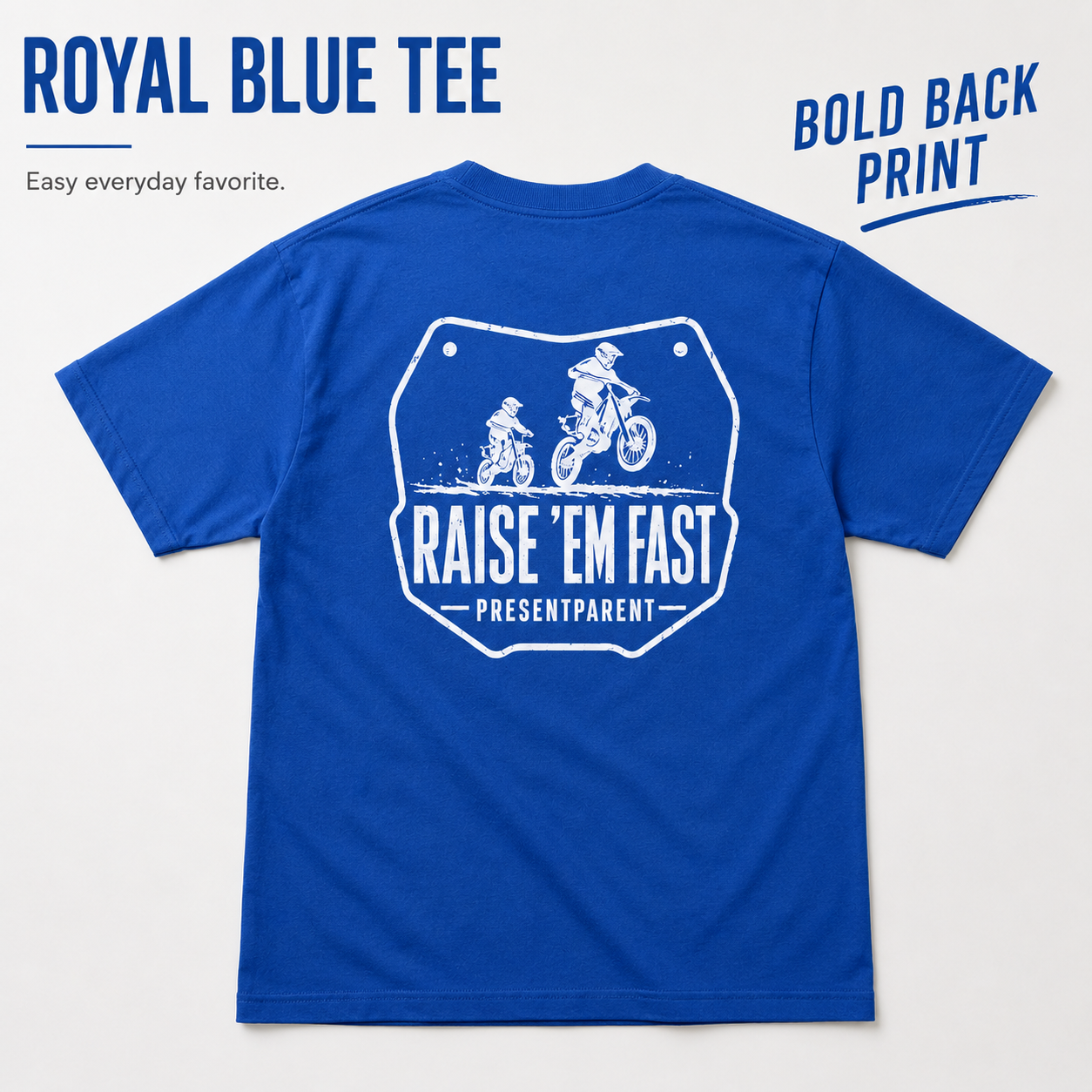 Motocross Dad shirt alternate product view for dad gift shoppers.