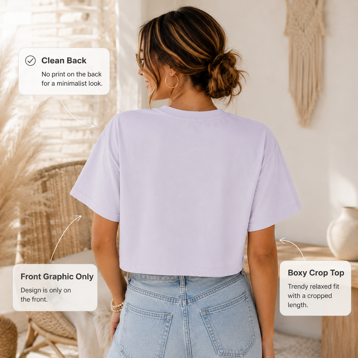 PresentParent Raise Em Wild boxy crop top product image for boho mom gifts.