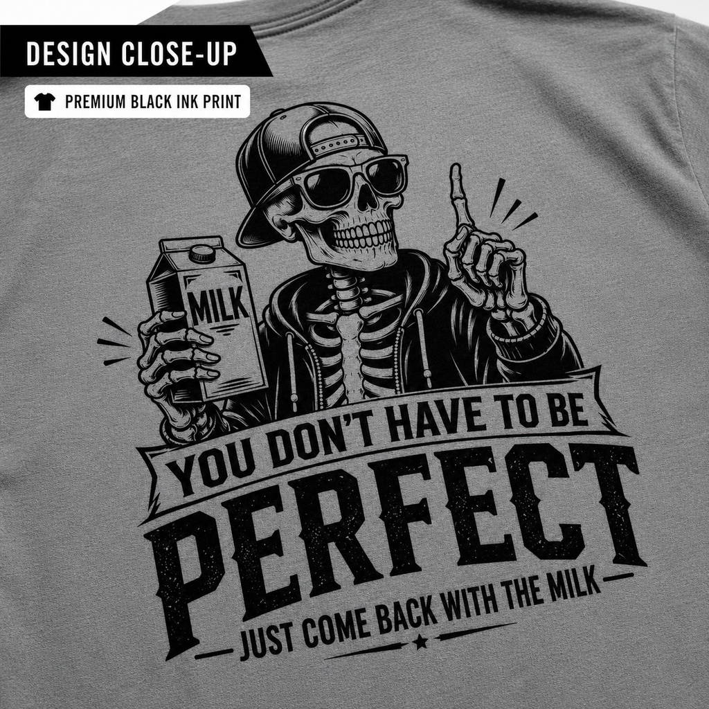 Men’s casual dad t-shirt mockup with You Don’t Have to Be Perfect graphic.