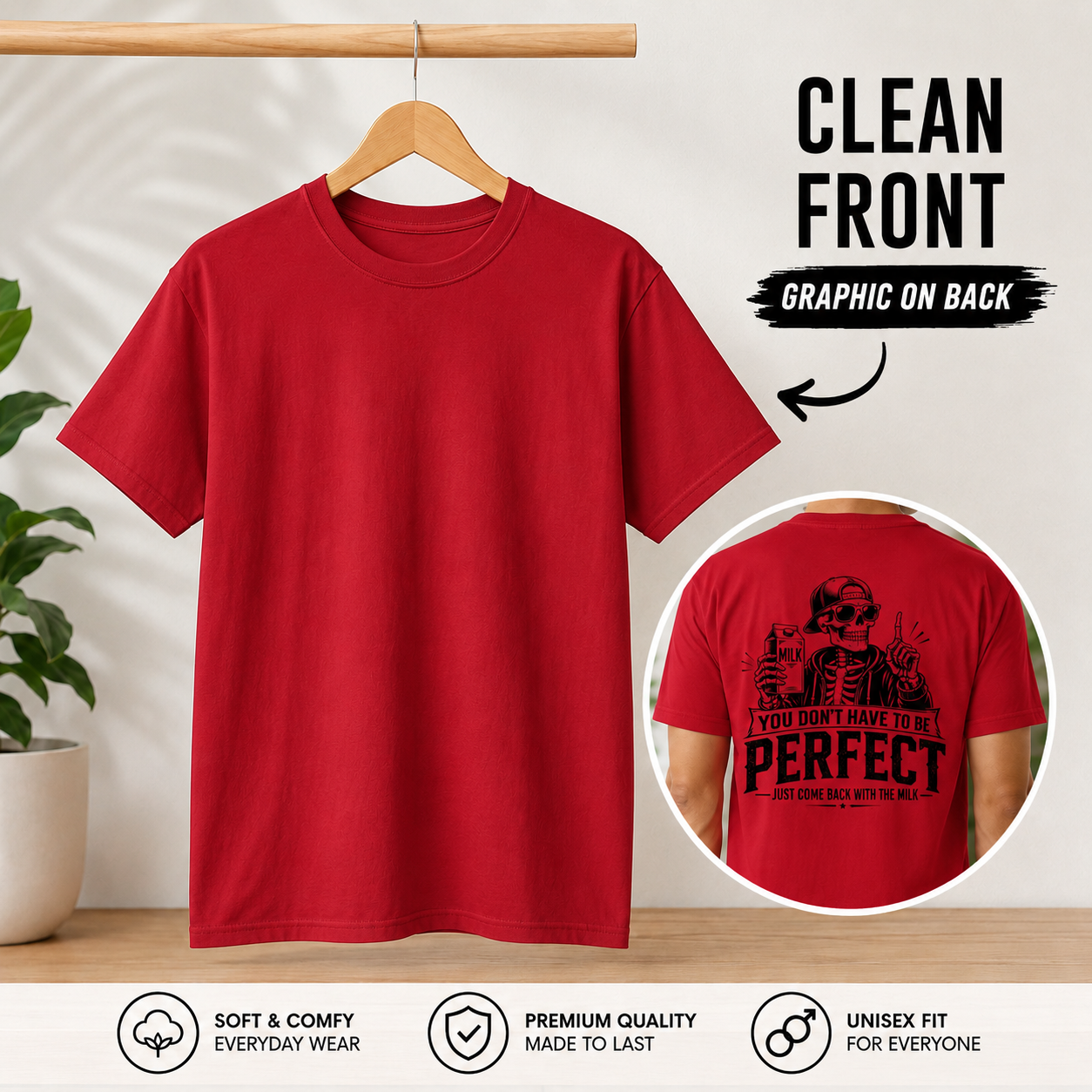Dad quote t-shirt alternate product image with fatherhood message.