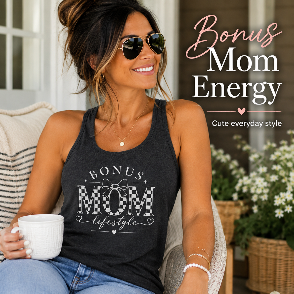 Bonus Mom tank top color option product image.