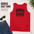 Fatherhood appreciation tank top product image for bonus dads, stepdads, and family gift shoppers.