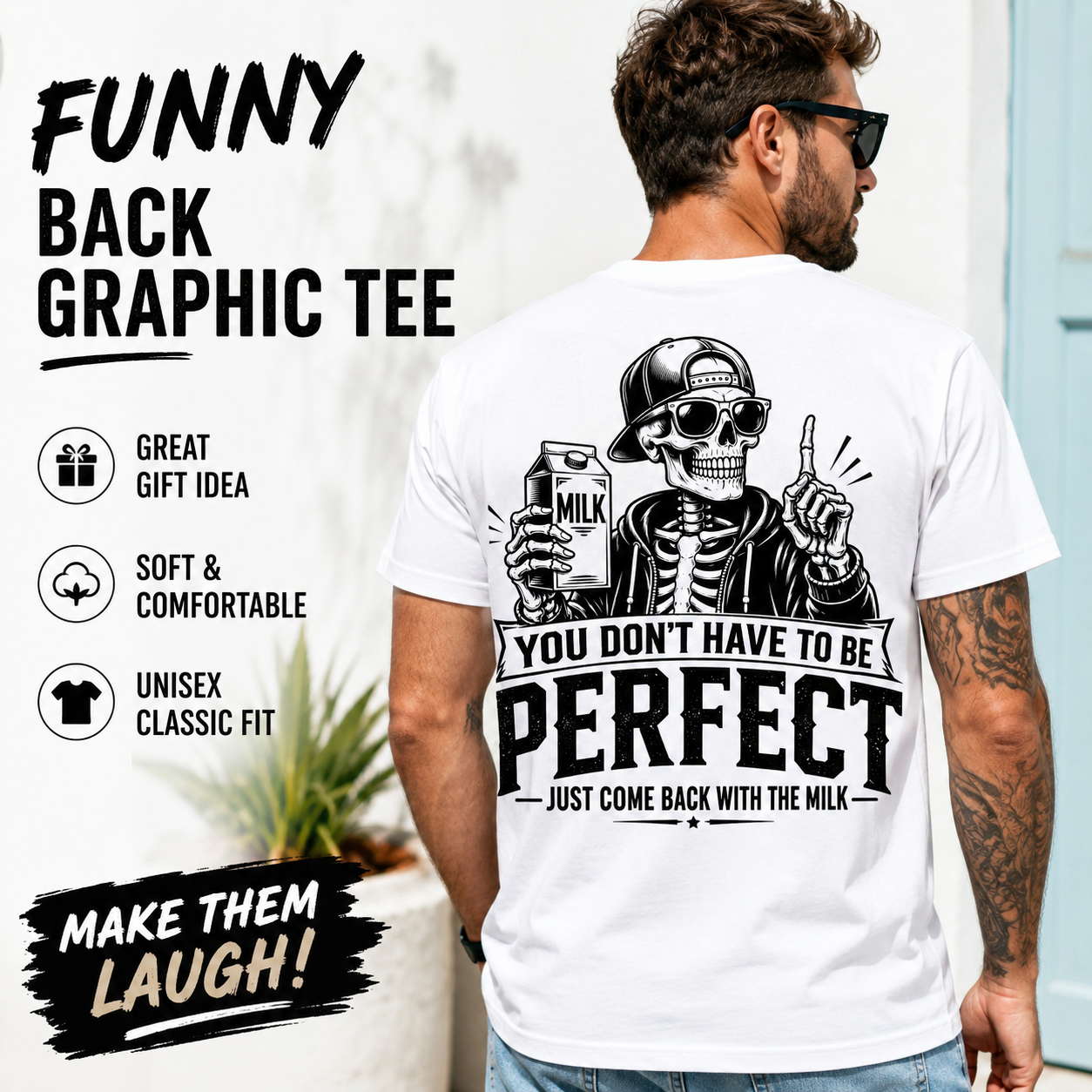 Come Back With The Milk shirt product image for funny dad gifts.