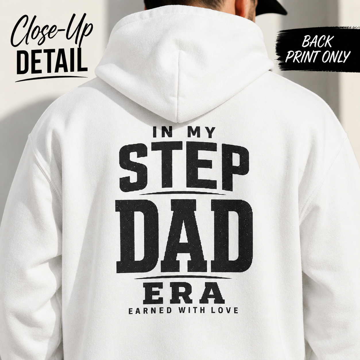 Step Dad Era graphic hoodie for bonus dads and Father’s Day gifts