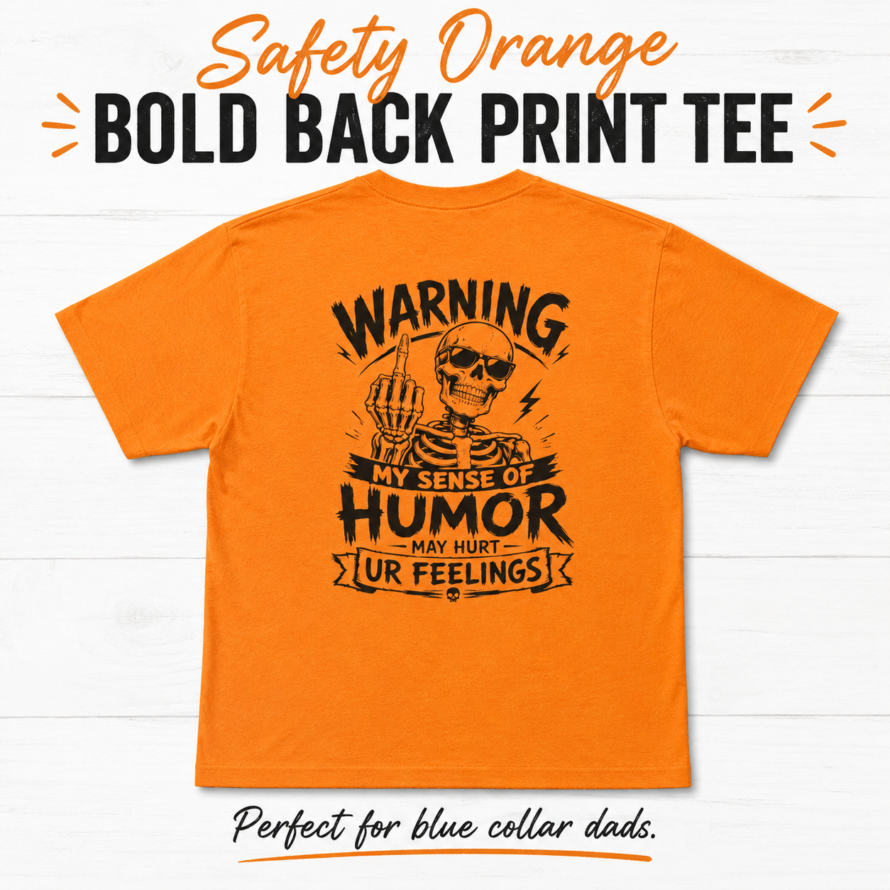 Sarcastic tradesman t-shirt mockup made for garage days and job crews