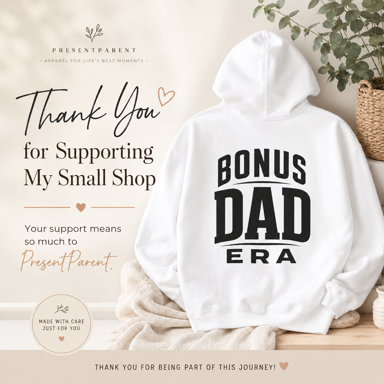 Bonus Dad Era hoodie color option image for stepdad appreciation gifts.
