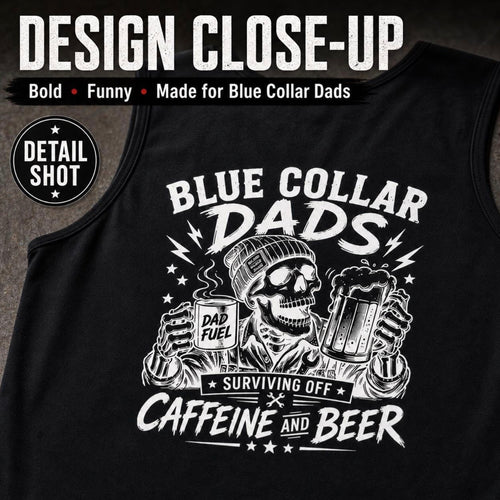 Blue Collar Dad Tank Top mockup