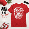 Men's Blue Collar Dad T-Shirt | Building Their Future Back Print | Hardworking Dad Gift