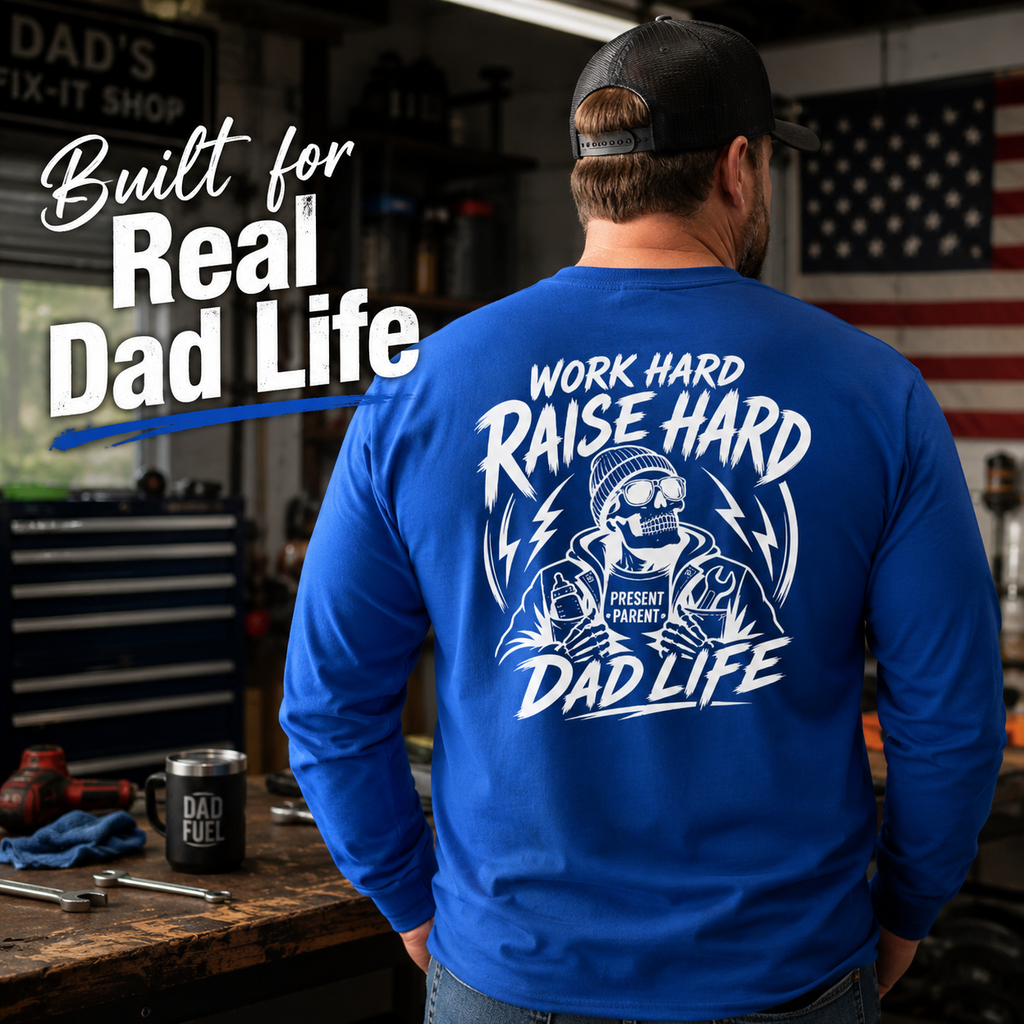 Mens Back Graphic Long Sleeve Tee Shirt | Perfect Gift Idea For Dads Fathers Day Present