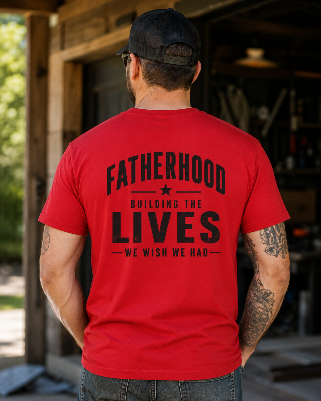 Back graphic dad life shirt, proud fatherhood t-shirt for men
