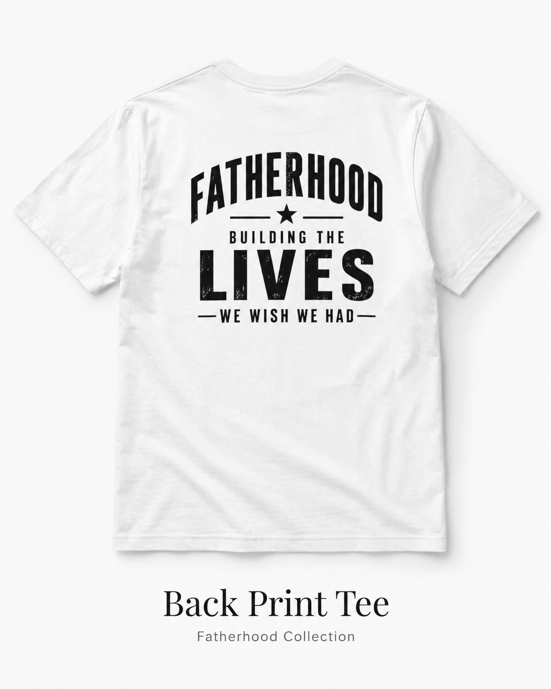 Men’s fatherhood tee with vintage back graphic, gift for dad