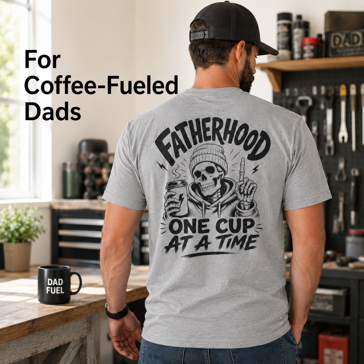 Mens Back Graphic Tee Shirt | Coffee Dad Lifestyle