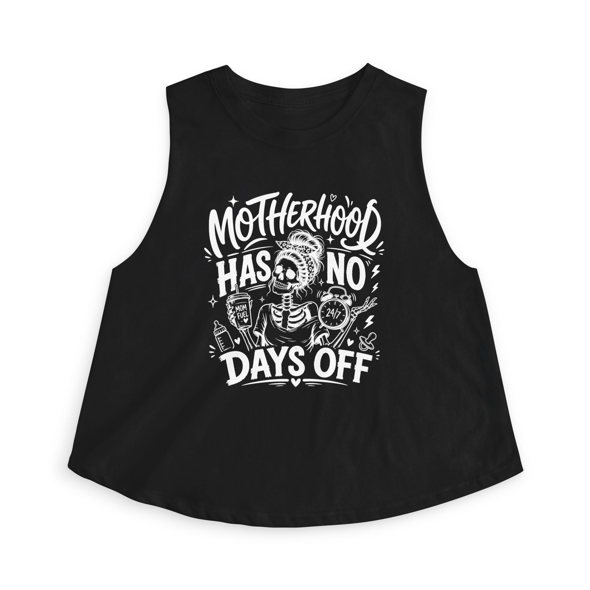 Funny mom life tank top product mockup for moms who are always on.