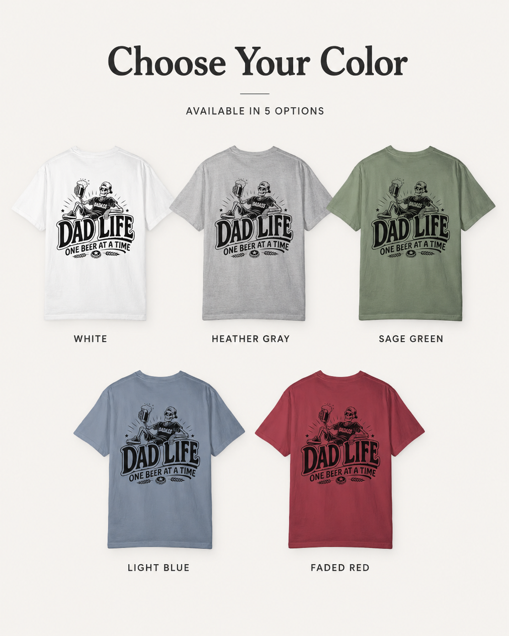 Men’s casual dad beer t-shirt product image for grill dads, weekend dads, and beer lovers.