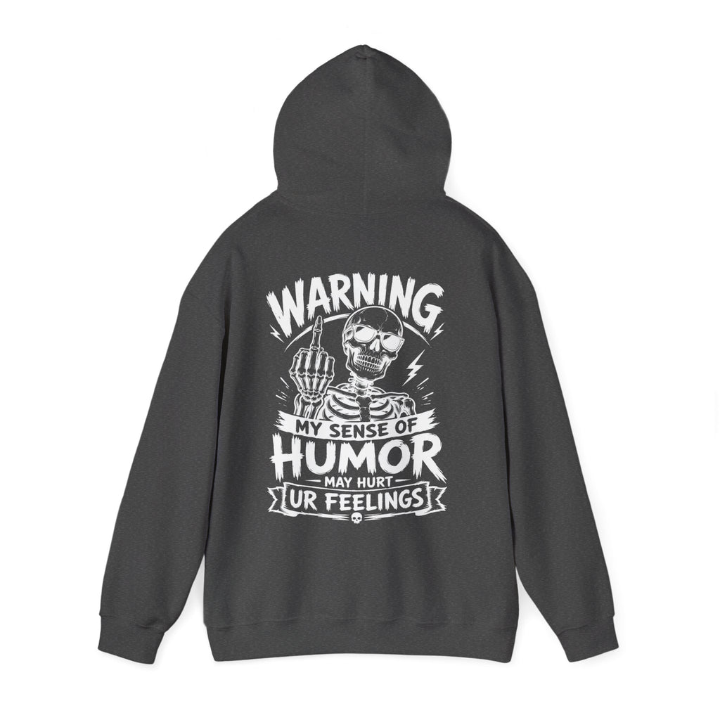 Graphic Back Print Skeleton With Middle Finger, Funny Dad Sweater, Warm And Cozy Pullover For Men