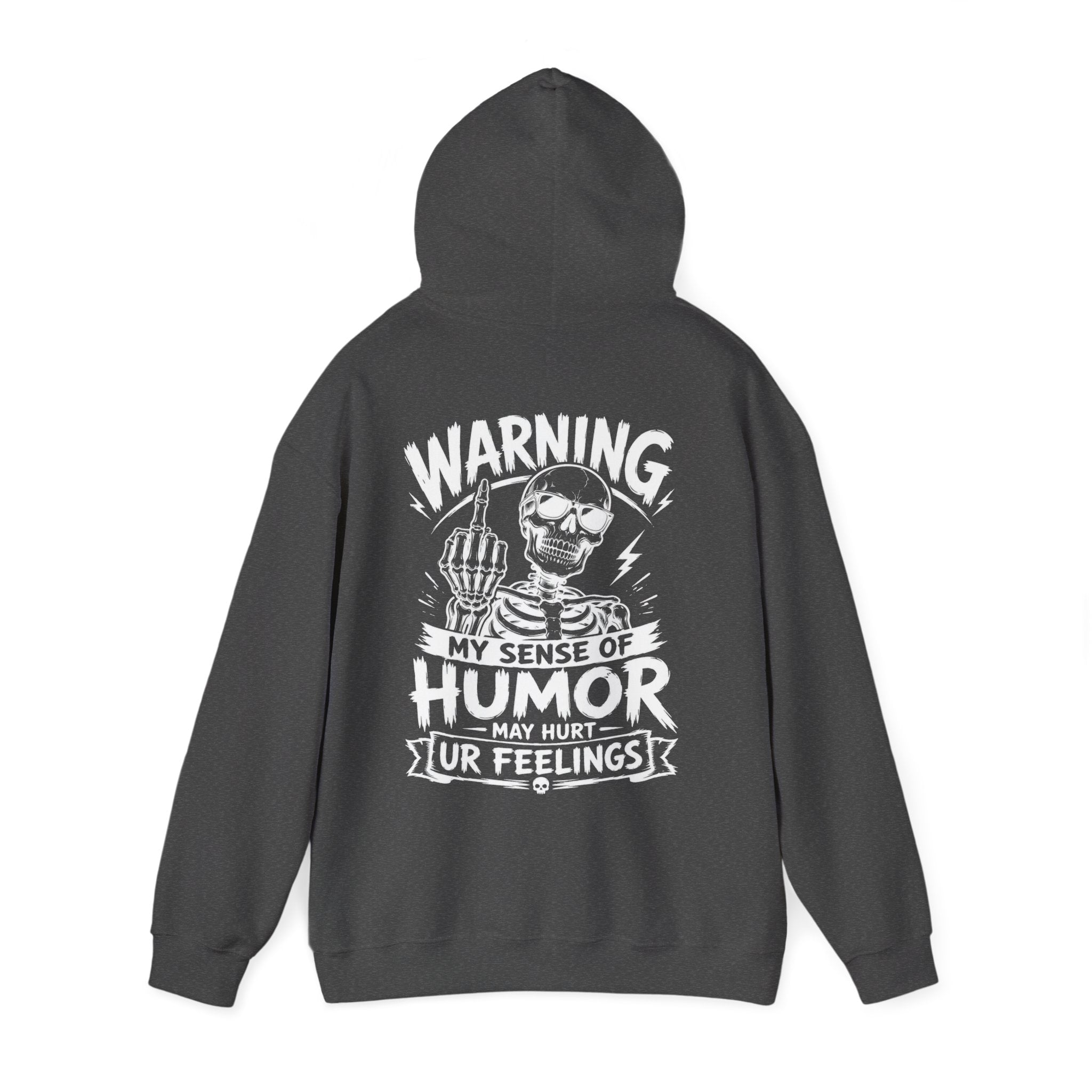 Graphic Back Print Skeleton With Middle Finger, Funny Dad Sweater, Warm And Cozy Pullover For Men