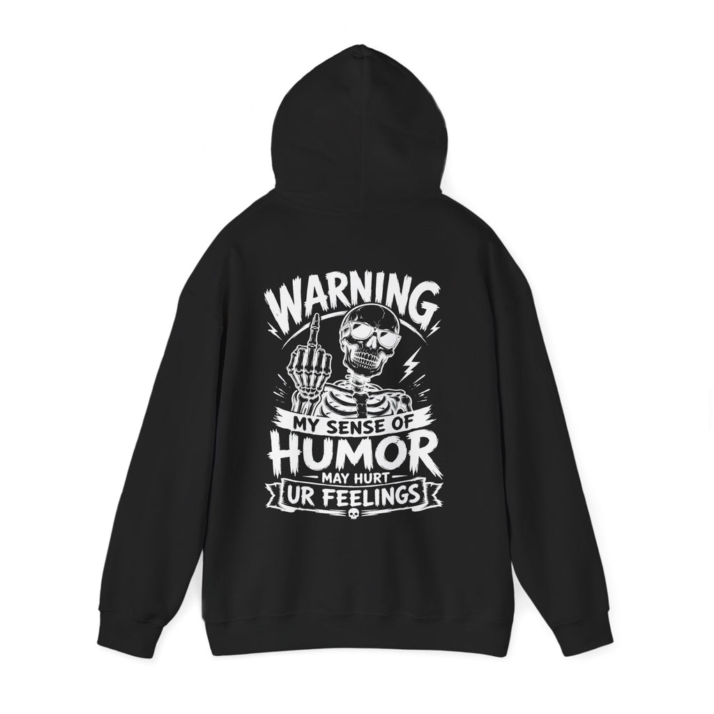 Graphic Back Print Skeleton With Middle Finger, Funny Dad Sweater, Warm And Cozy Pullover For Men