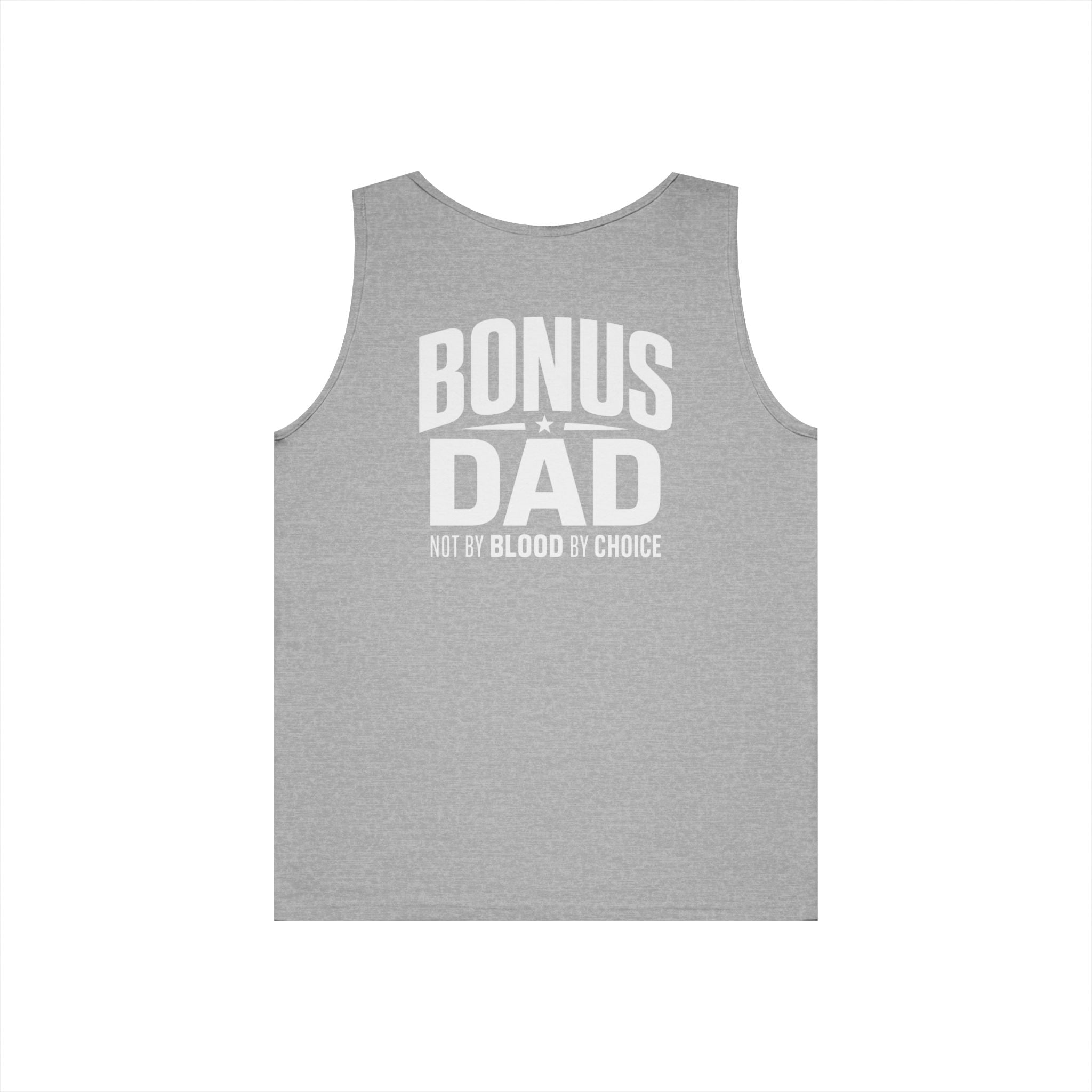 Men’s Bonus Dad Graphic Tank Top | Not By Blood By Choice | Perfect Gift For Father's Day