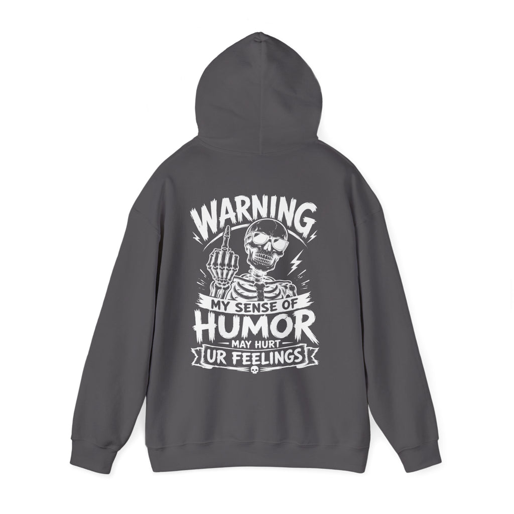 Graphic Back Print Skeleton With Middle Finger, Funny Dad Sweater, Warm And Cozy Pullover For Men
