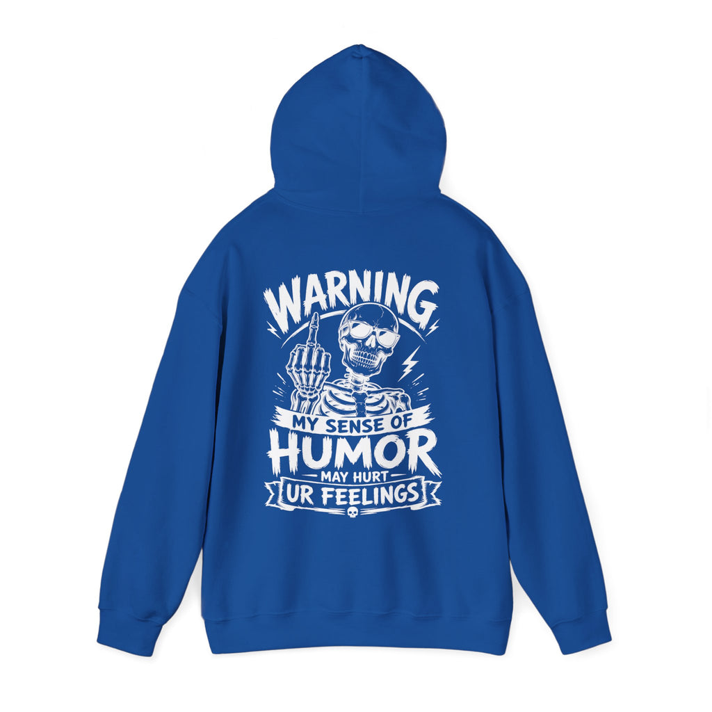 Graphic Back Print Skeleton With Middle Finger, Funny Dad Sweater, Warm And Cozy Pullover For Men